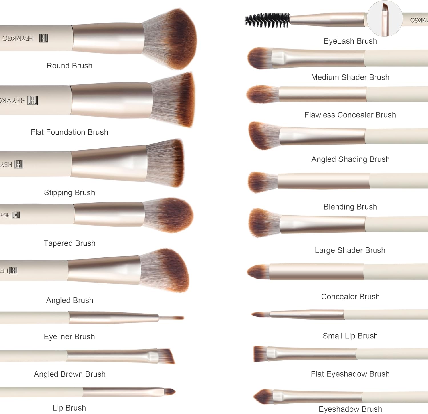 Pinceaux de maquillage professionnels : 18 pièces pour un teint parfait et un maquillage éclatant Découvrez des pinceaux synthétiques doux et sans cruauté avec un coffret cadeau élégant, idéal pour les passionnées de beauté – Image 3