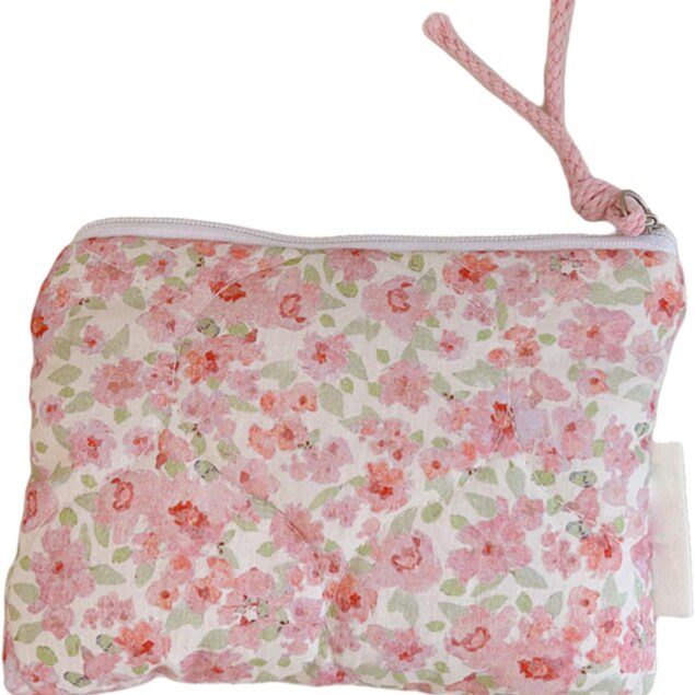 Trousse de maquillage en coton floral : l'accessoire idéal pour les femmes élégantes en voyage