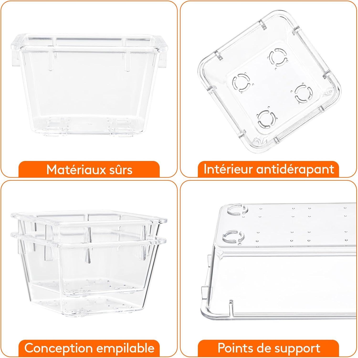 Organisateurs de tiroirs transparents : le rangement idéal pour papeterie, maquillage et bijoux Pratiques et élégants, ces diviseurs de tiroir pour la cuisine, la chambre, la salle de bain et le bureau simplifient votre quotidien – Image 4