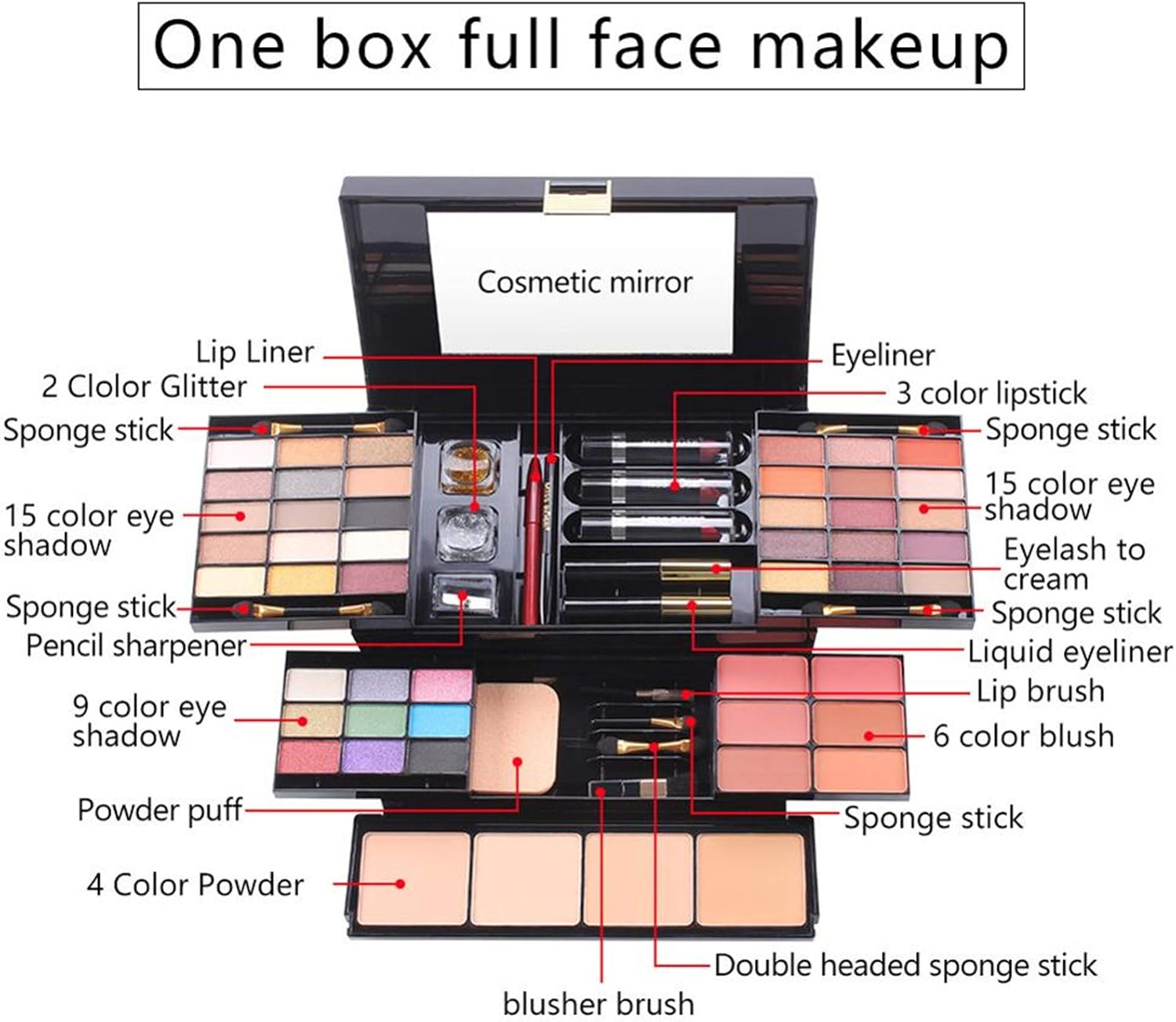 Kit de maquillage complet : 54 couleurs pour sublimer votre look au quotidien – Image 5