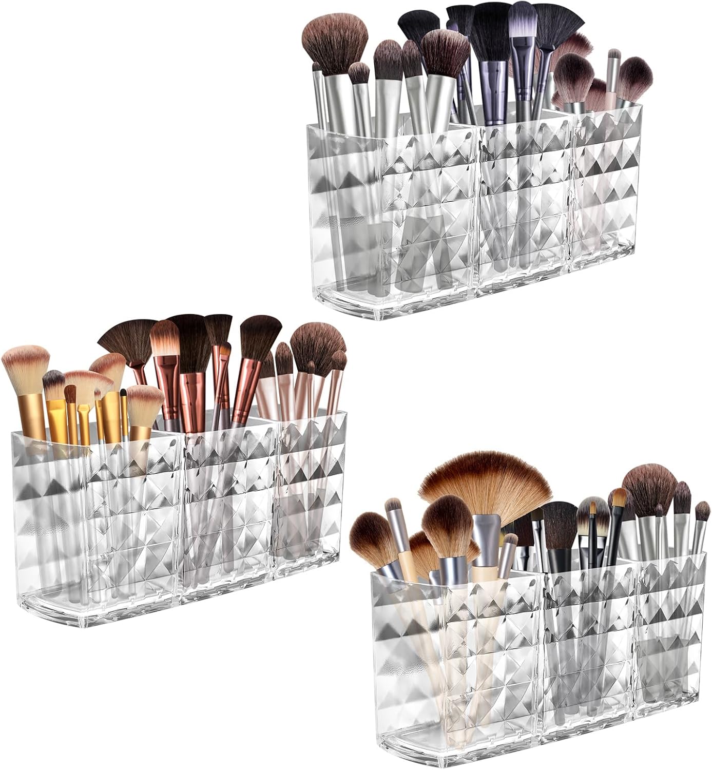 Organisateur maquillage : rangement élégant pour pinceaux et cosmétiques, idéal pour les passionnées de beauté