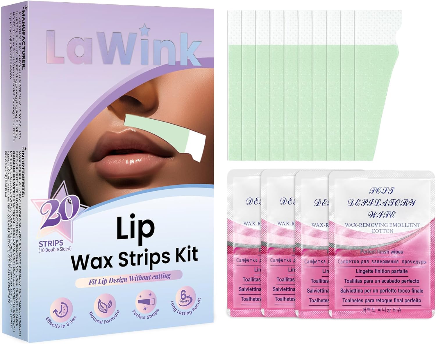 Bande de cire froide pour visage : épilation longue durée et douceur pour peaux sensibles