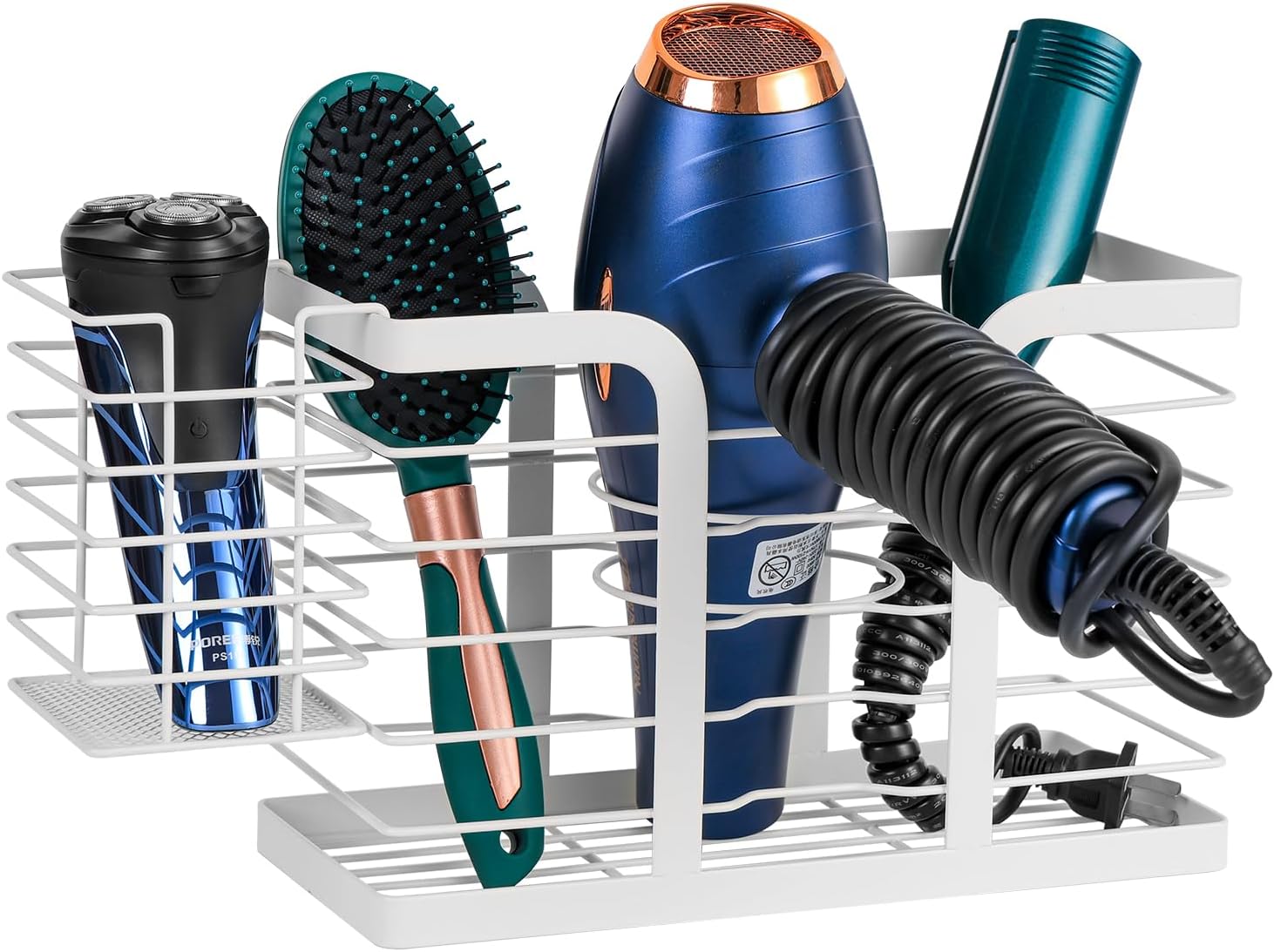Support de sèche cheveux mural en acier inoxydable : l'accessoire idéal pour organiser votre salle de bain avec élégance