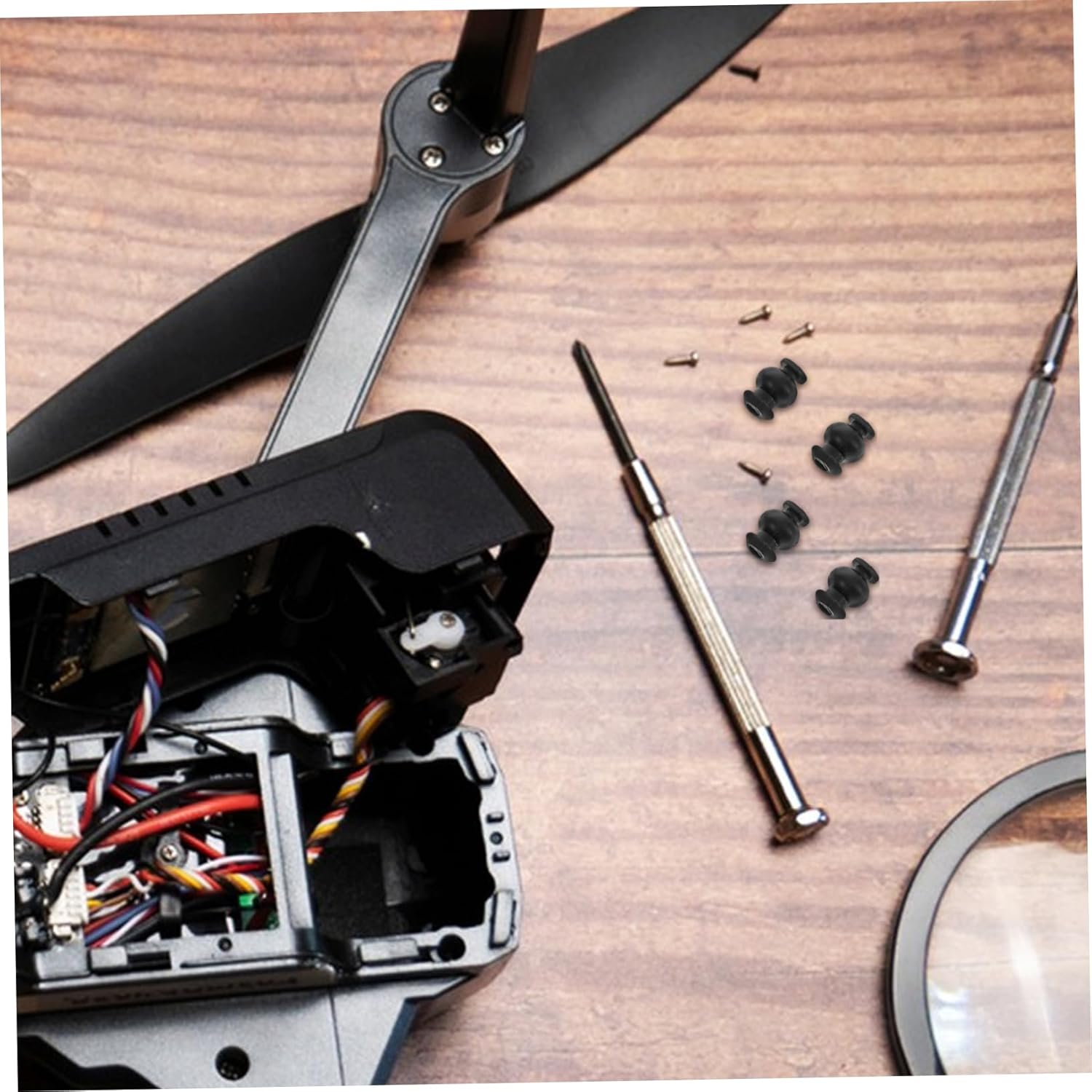 Amortisseurs en silicone : 10 pièces pour les passionnés de drones et de coiffure Optimisez votre expérience avec un support de lisseur élégant et pratique – Image 6