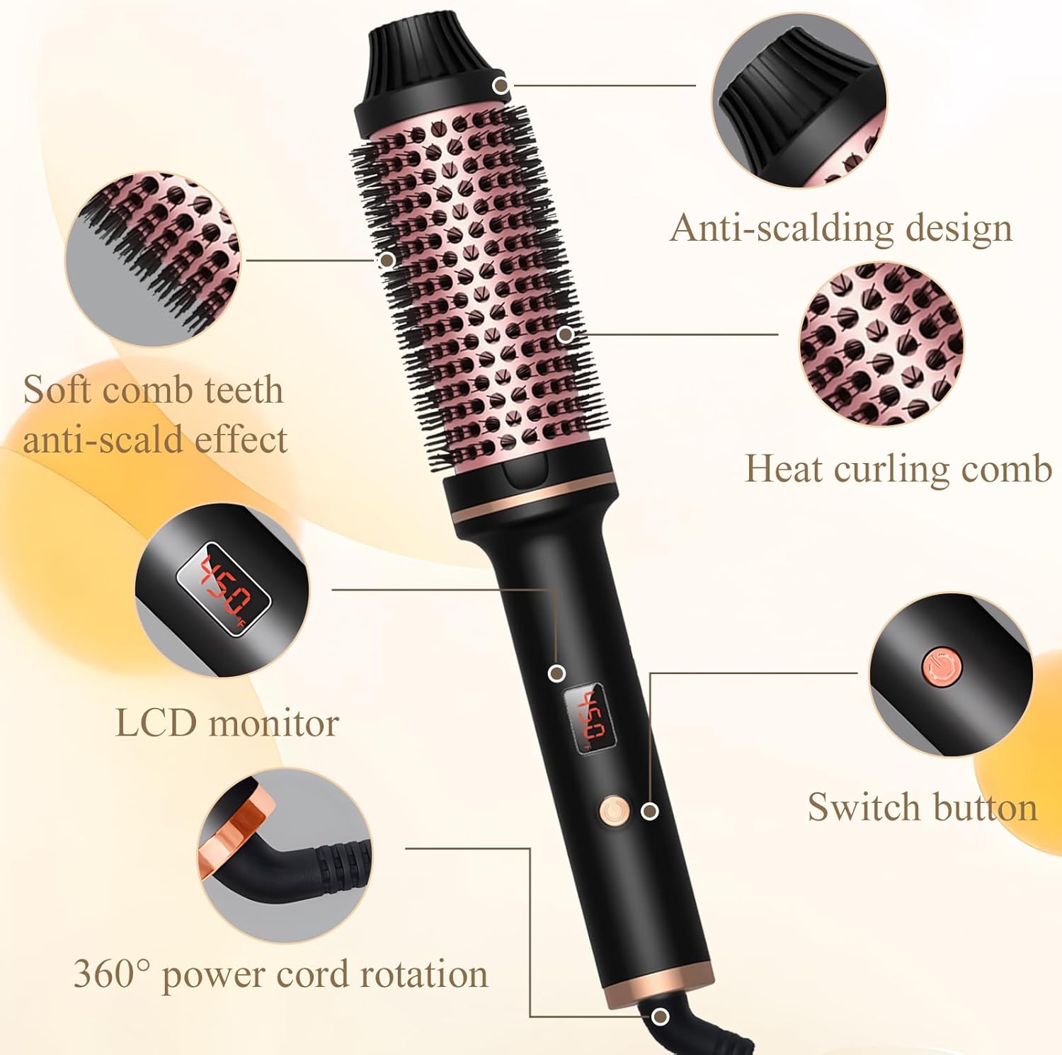 Brosse Thermique 38mm : Coiffage Parfait en Un Seul Étape – Image 3