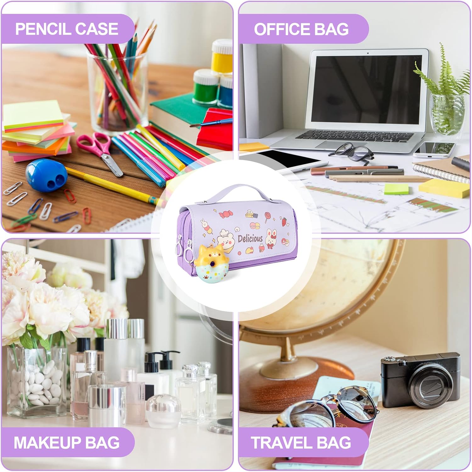 Trousse à crayons de grande capacité : idéale pour les collégiens et étudiants en quête de style et d'organisation – Image 6