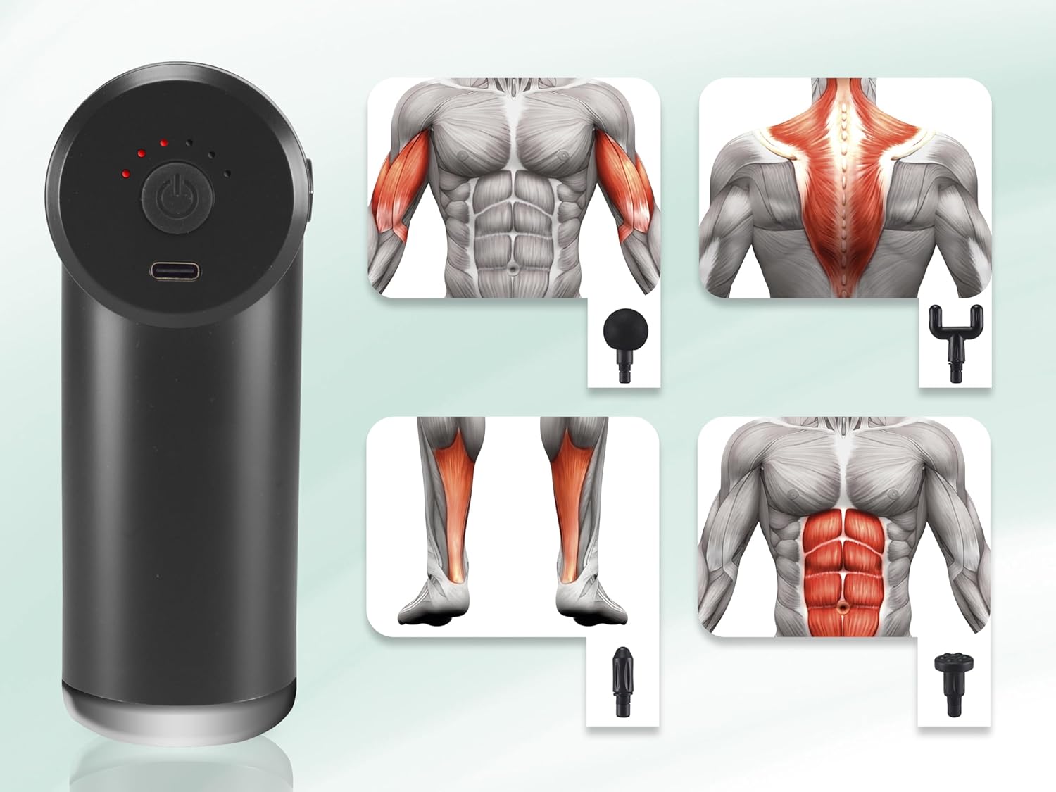 Masseur à percussion : le pistolet de massage rechargeable idéal pour un soulagement musculaire optimal – Image 3