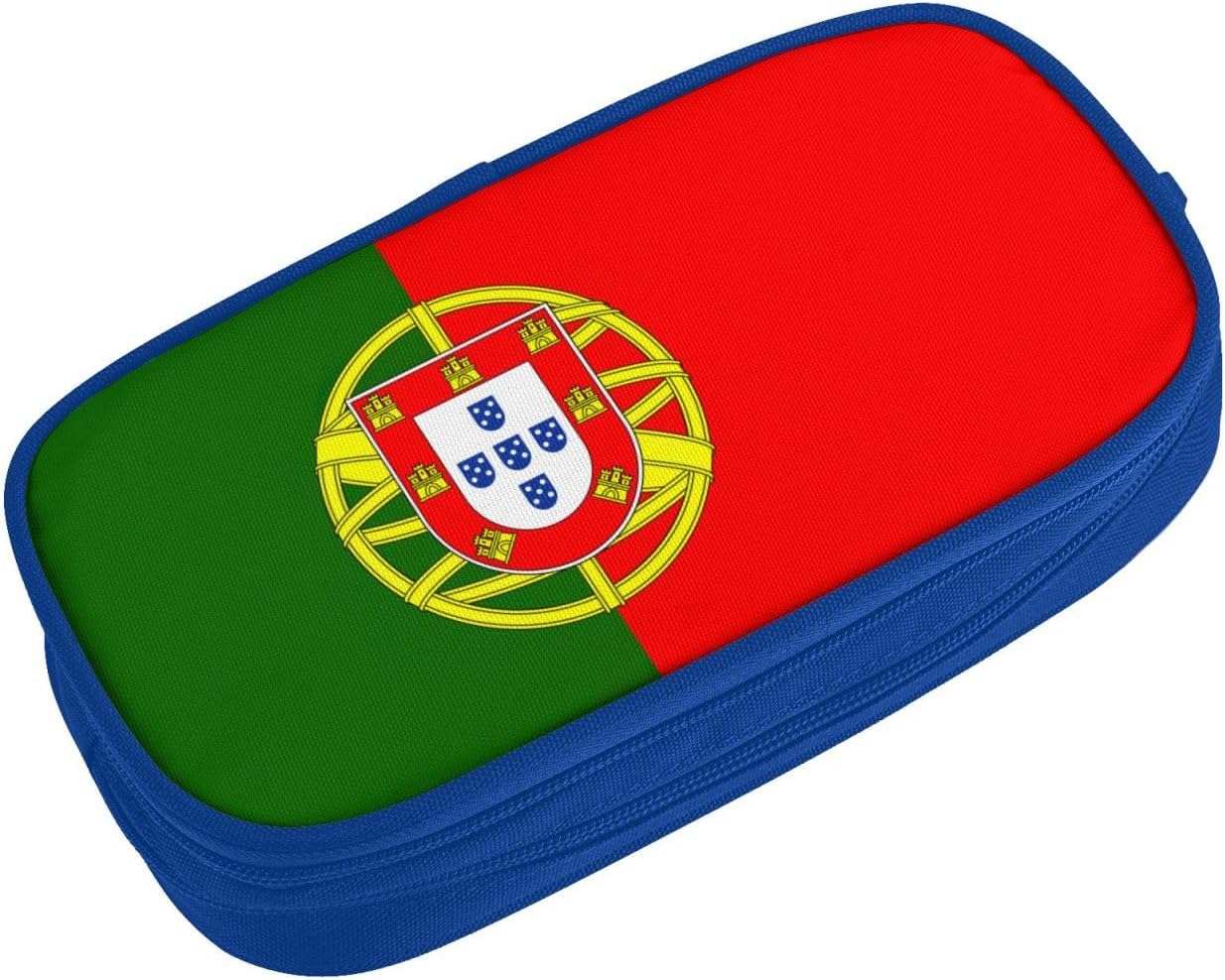 Trousse à crayons de grande capacité : l'accessoire idéal pour les étudiants et les artistes Motif drapeau portugais et design élégant pour une organisation optimale de vos fournitures – Image 2