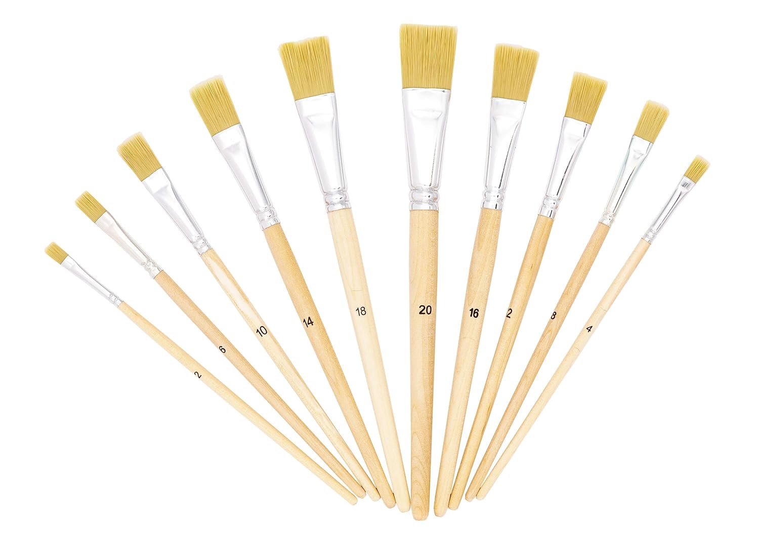 Kit de Pinceaux de Peinture : 10 Tailles Naturelles – Image 2