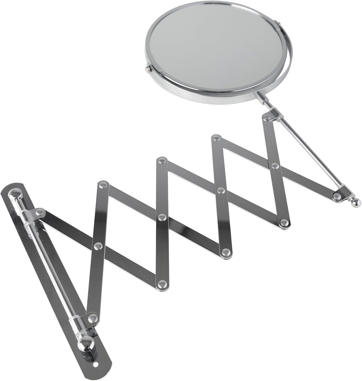Miroir mural grossissant pour un maquillage parfait : découvrez le modèle rond chromé de 17 cm – Image 3
