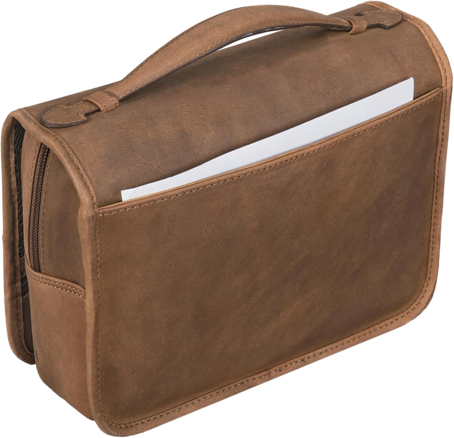 Trousse de Toilette en Cuir Vintage Marron Élégante – Image 5