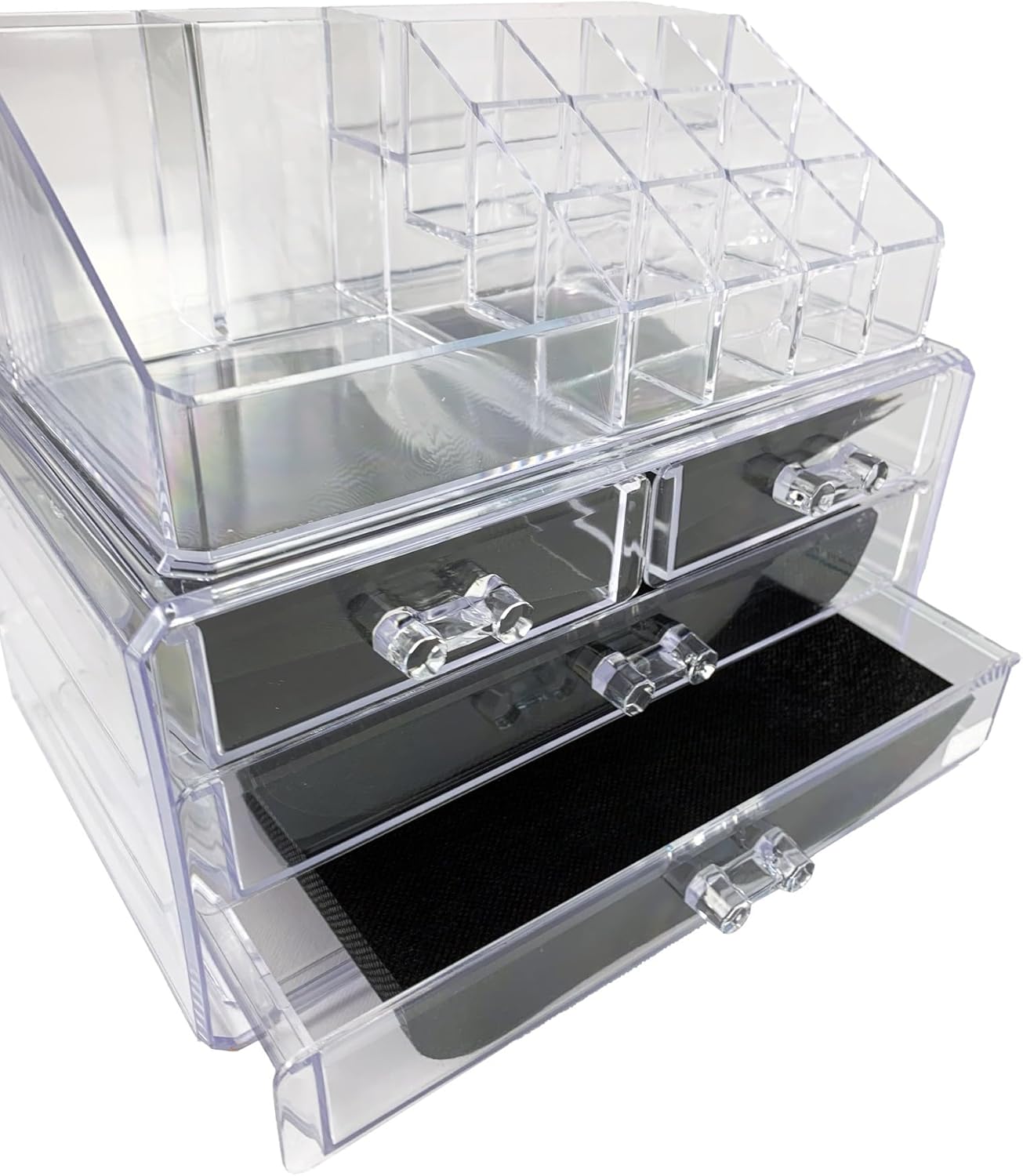 Organisateur de cosmétique transparent : pour un maquillage toujours à portée de main avec 4 tiroirs pratiques – Image 4
