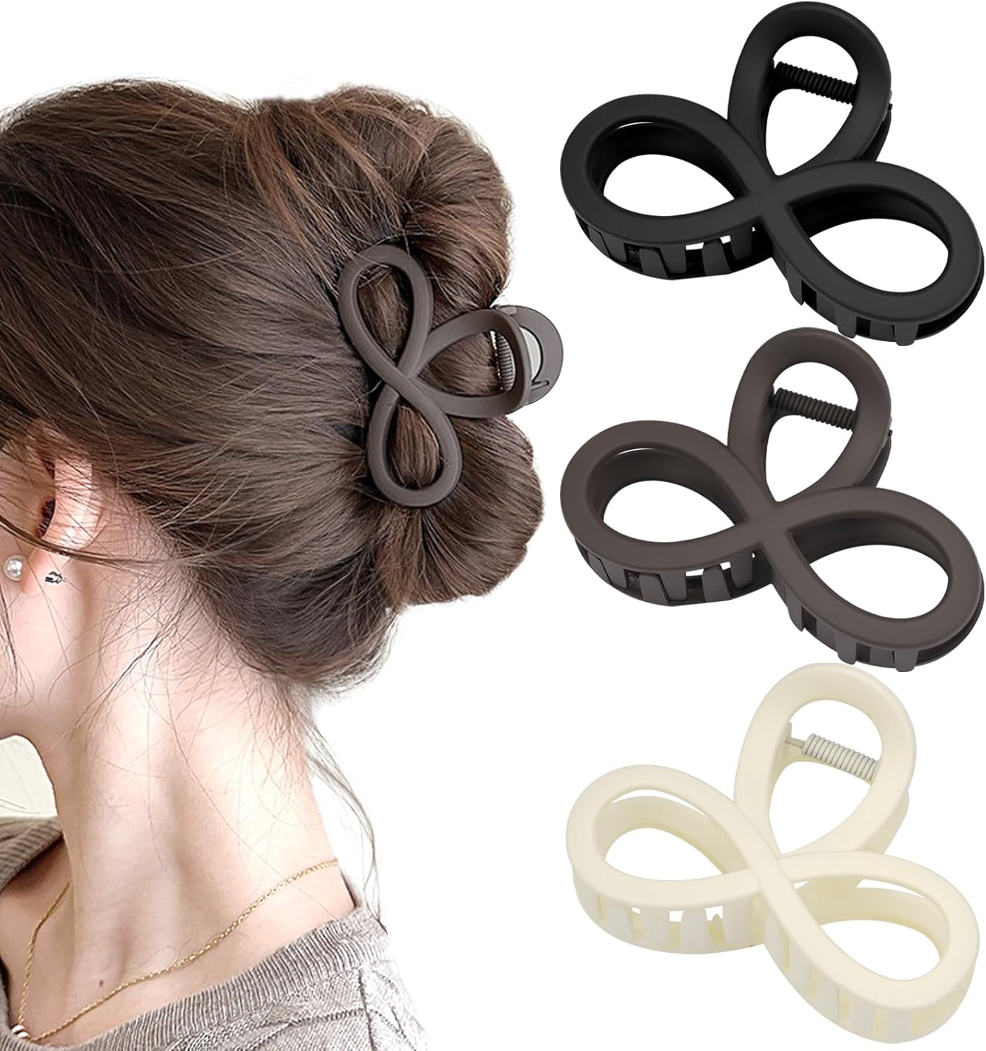 Pince à cheveux antidérapante : 3 pièces élégantes pour femmes aux cheveux fins