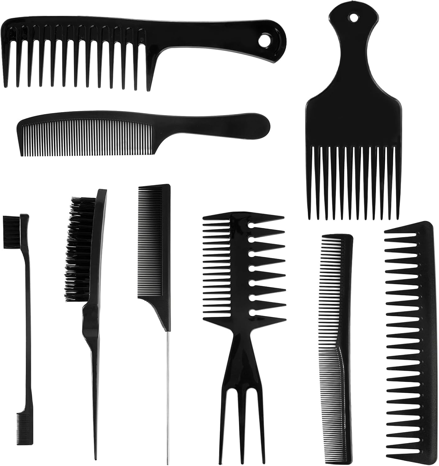 Peigne salon coiffure : kit de 9 pièces pour hommes et femmes, idéal pour des coiffures élégantes et professionnelles