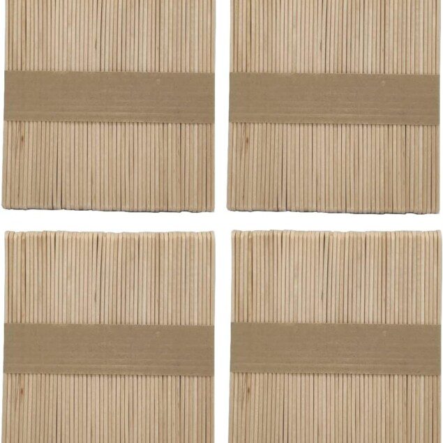 Spatules fines en bois : 200 unités idéales pour une épilation à la cire douce et précise du visage et des parties sensibles