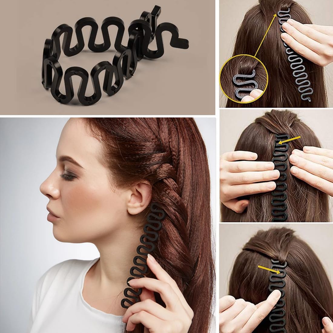 Outils de coiffure : 7 pièces essentielles pour femmes et filles, pour des chignons et tresses simples et élégants – Image 2