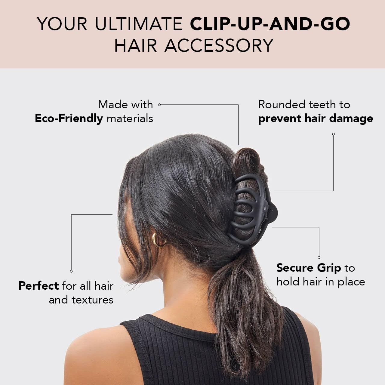 Kitsch : Lot de 2 pinces à cheveux style pieuvre pour femmes aux cheveux épais, élégantes et pratiques – Image 3