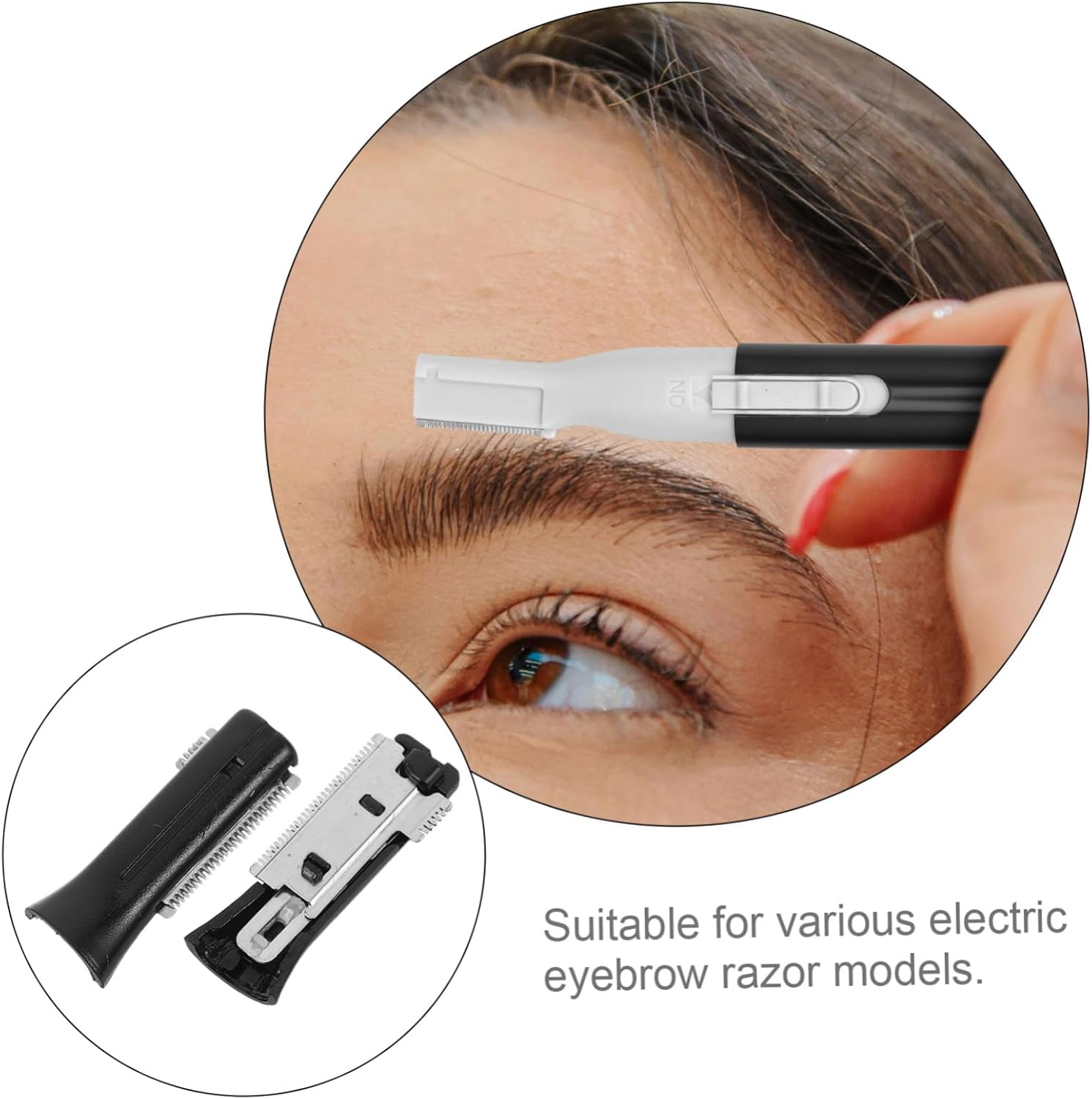 Lames de rechange pour tondeuse à sourcils : 10 pièces noires pour un rasage précis et rapide Idéales pour un entretien soigné et compatible avec de nombreux modèles – Image 8