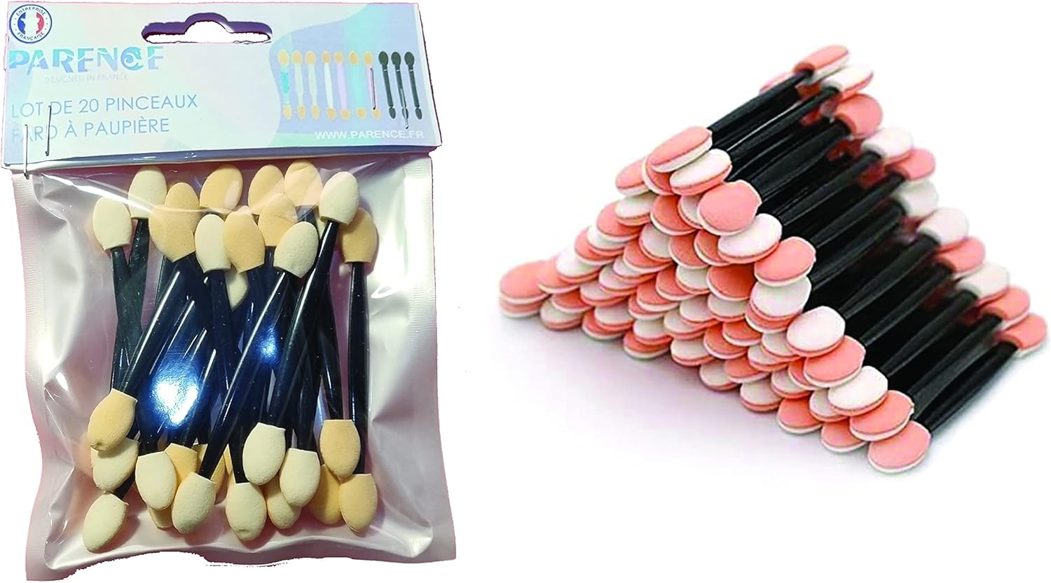 Brosse fard à paupières jetable : lot de 20 pinceaux pour un maquillage impeccable   Découvrez le lot de 20 brosses fard à paupières jetables, idéales pour une application précise et professionnelle de votre maquillage. Conçues pour les passionnées de beauté, ces pinceaux double face avec éponge à pointe vous garantissent une finition parfaite à chaque utilisation.