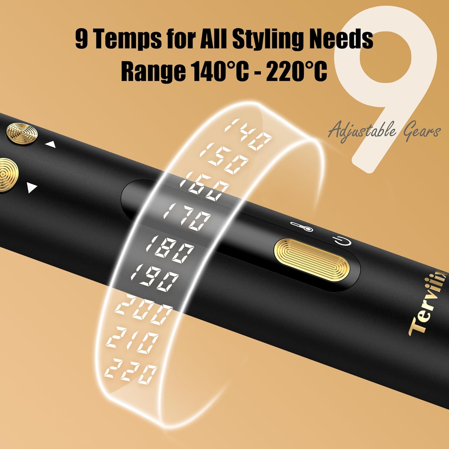 Fer à boucler rotatif automatique 19 mm : pour des petites boucles élégantes et durables, avec huile d'argan et kératine – Image 5