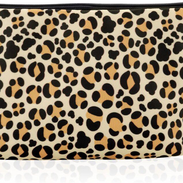 Trousse de maquillage léopard jaune : l'organisateur idéal pour les femmes en voyage