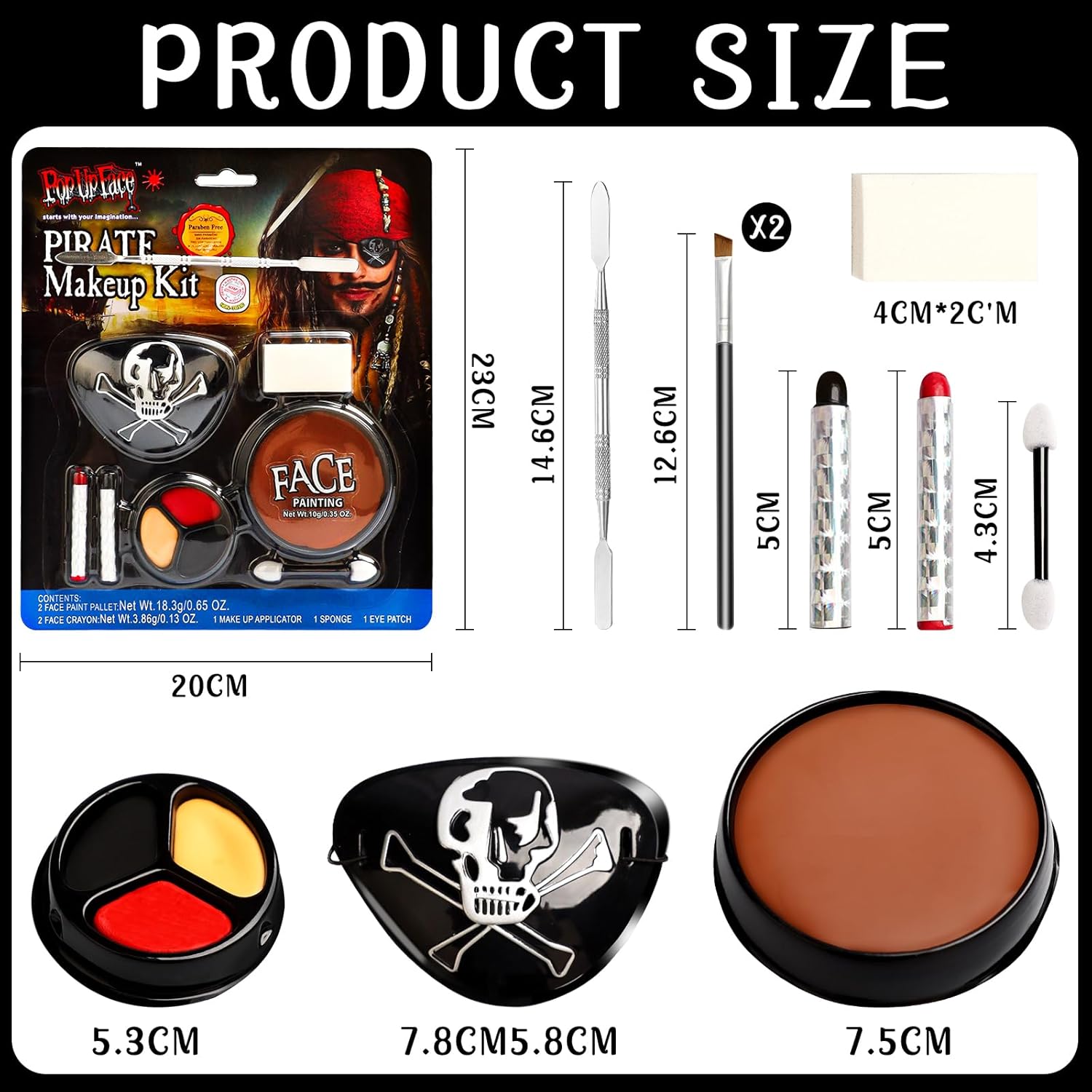 Kit maquillage Halloween pirate : l'ultime solution pour enfants et adultes lors de vos soirées déguisées – Image 2