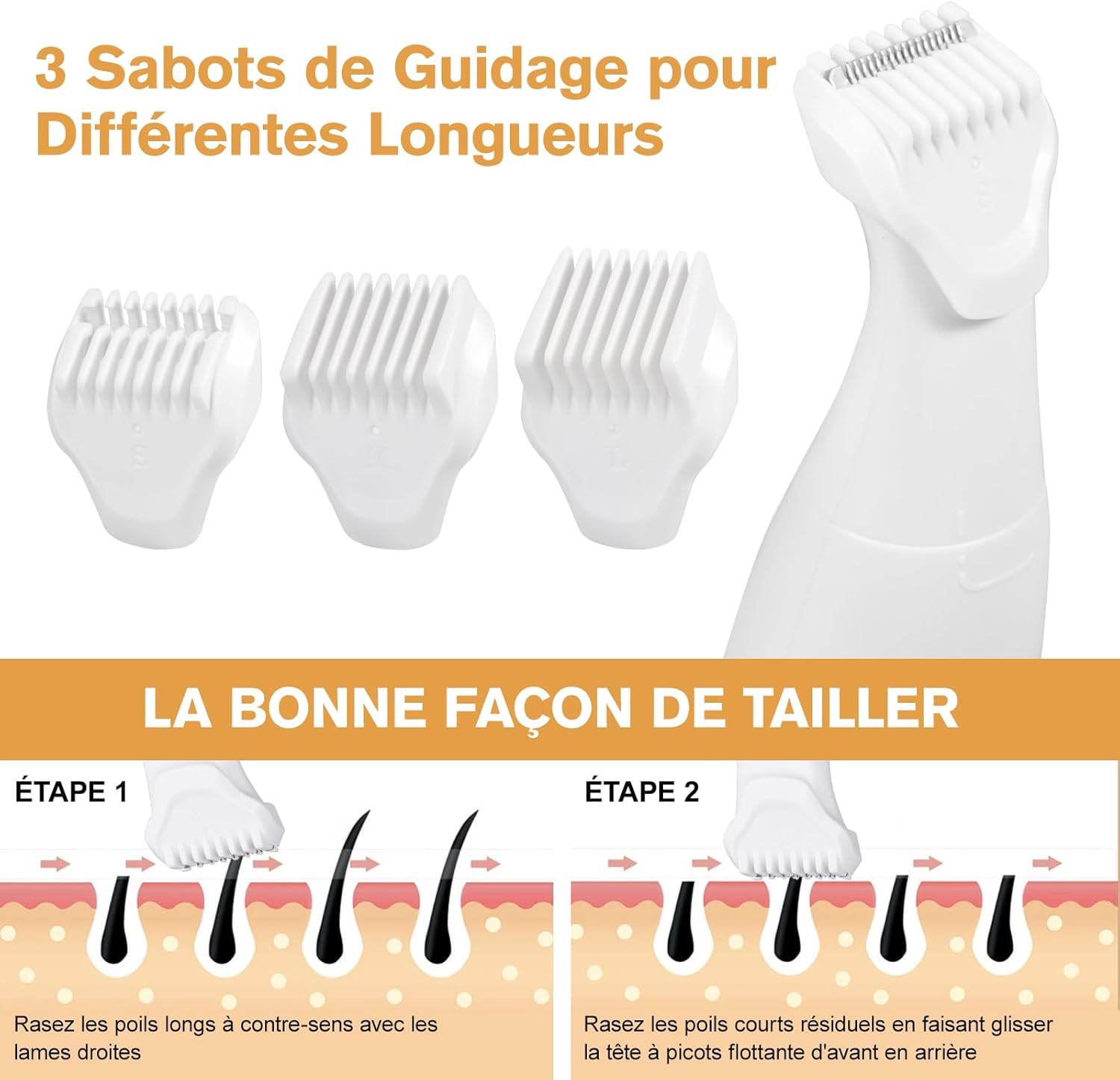 Rasoir Électrique Carehabi 5 en 1 pour Femmes - Douceur et Précision – Image 3