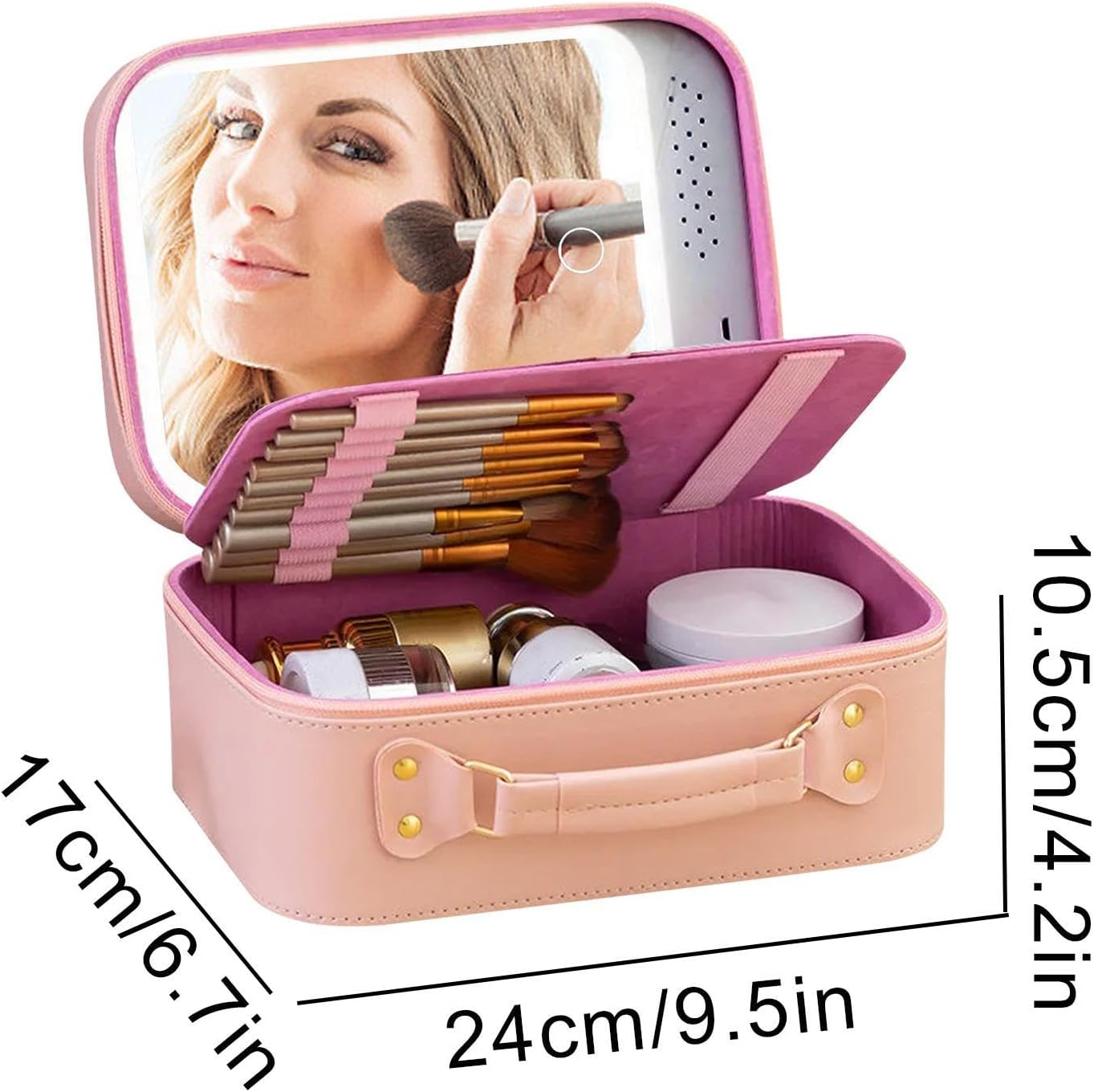 Trousse de maquillage étanche avec miroir et lumière : la solution idéale pour les passionnées de cosmétiques en voyage – Image 6