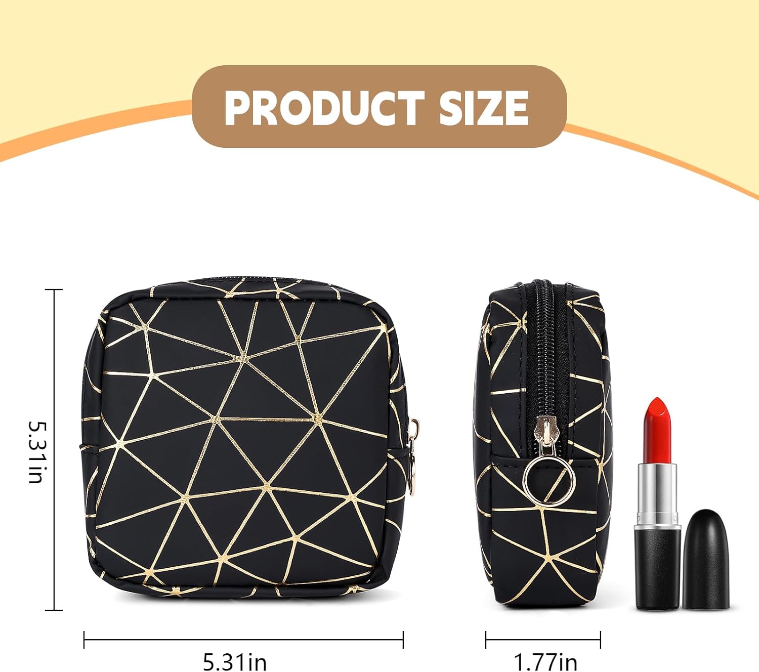 Pochette maquillage pour femme : élégante trousse en cuir synthétique pour un rangement pratique et stylé des cosmétiques – Image 2