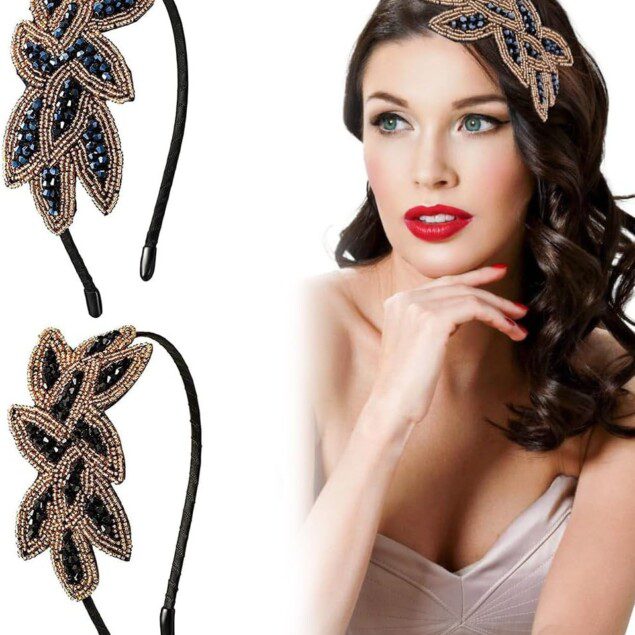 Accessoires de cheveux vintage pour femme : sublimez votre look années 20 avec strass et cristal