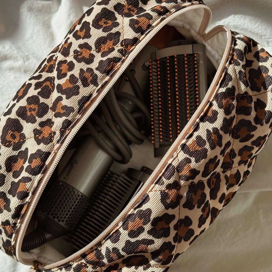 Trousse de beauté surdimensionnée pour les passionnées de soins : élégance léopard et grande capacité pour tous vos essentiels – Image 5