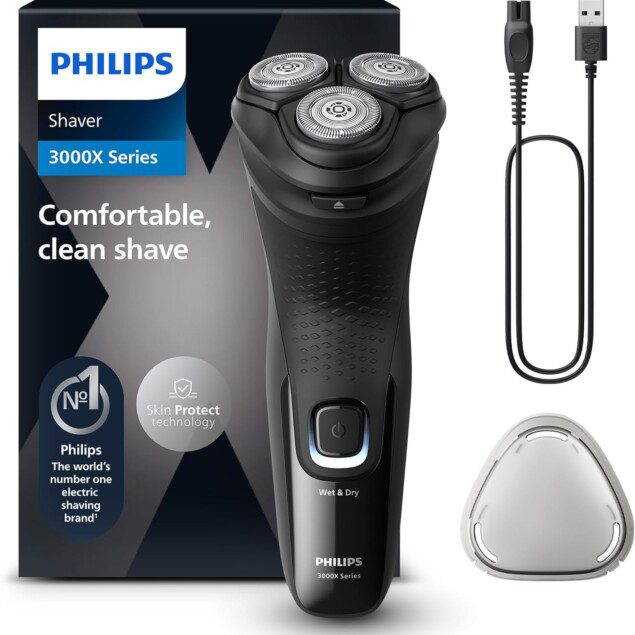Rasoir Électrique Philips Series 3000 - Pour Hommes, Confort Optimal