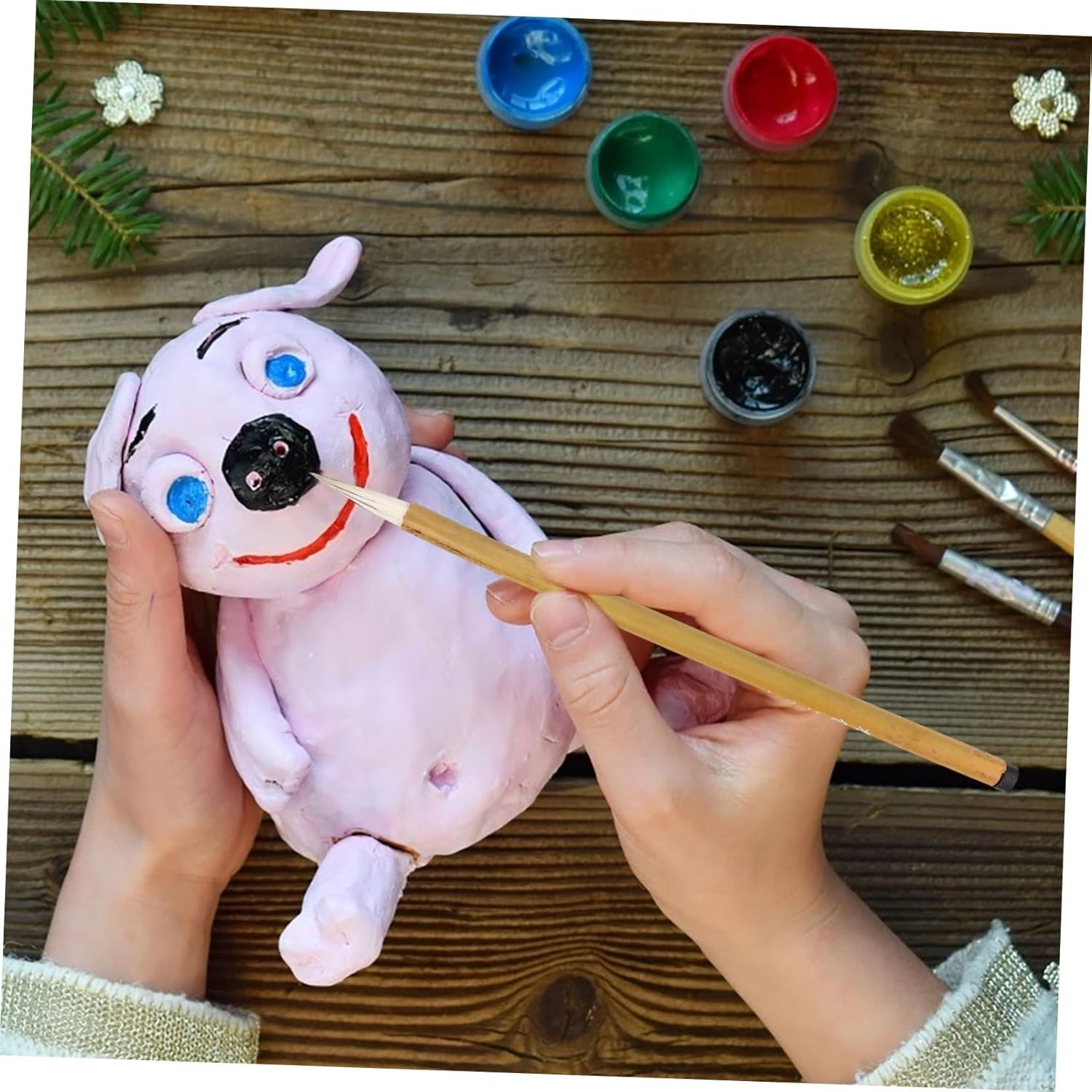 Jeu de pinceaux céramiques pour peinture sous émail : 3 pièces idéales pour les artistes en quête de détails – Image 2