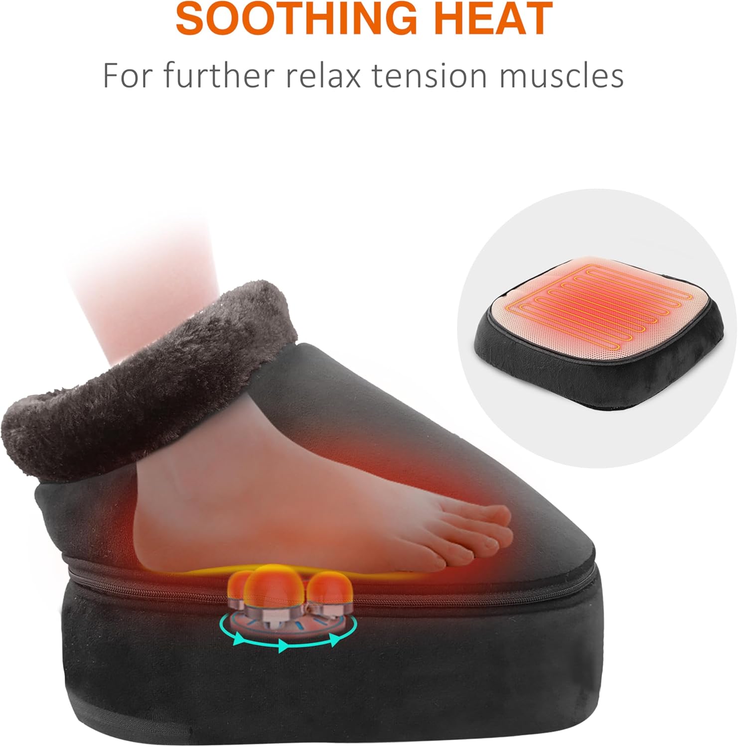 Massage pieds shiatsu chauffant : coussin relaxant pour papa et maman à la maison – Image 2