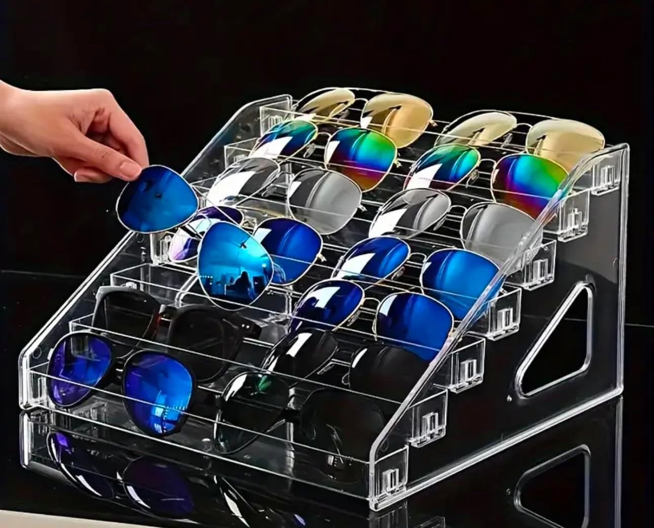 Organisateur maquillage et cosmétiques : le rangement parfait pour les passionnées de beauté Découvrez un présentoir acrylique transparent à 7 niveaux pour ranger vos produits de beauté et parfums avec élégance – Image 6