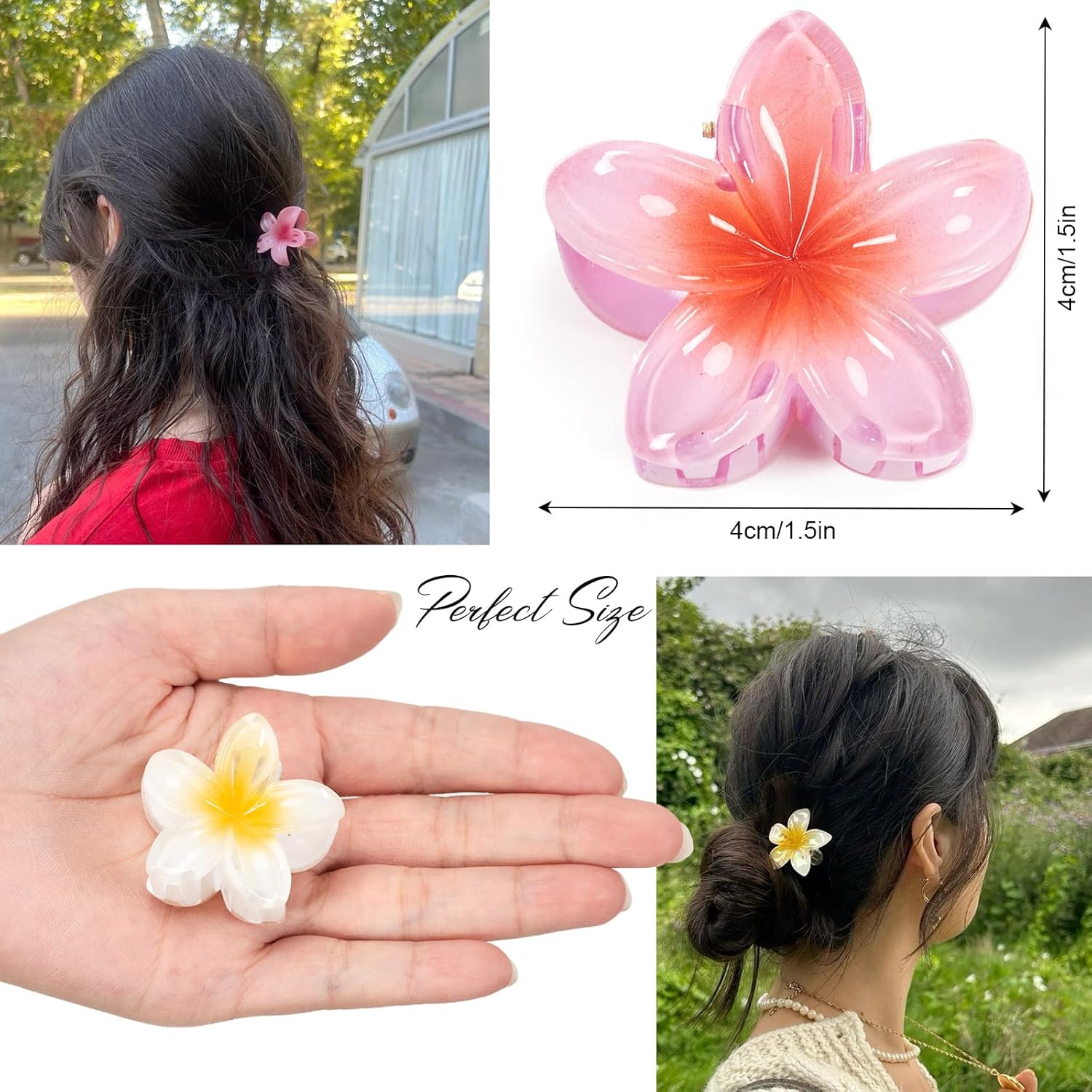 Pinces à cheveux fleurs : le lot de 15 accessoires élégants pour femmes et filles – Image 3