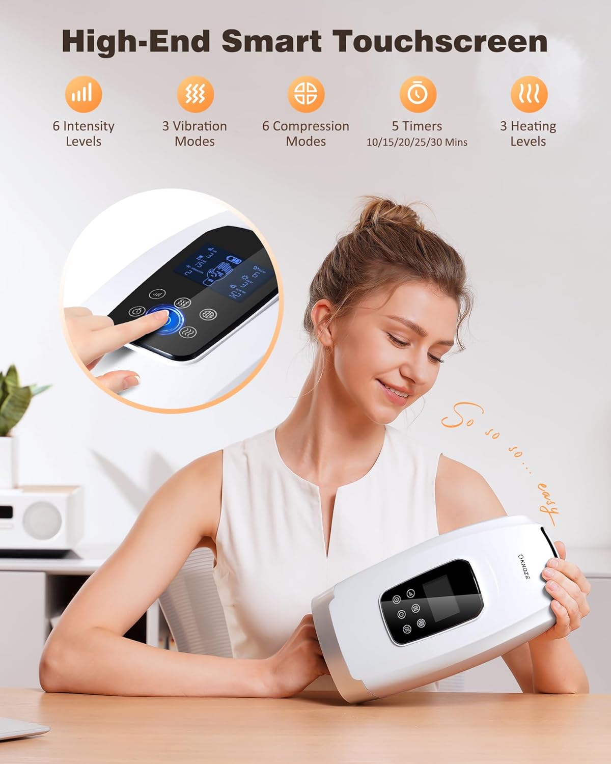 Masque de massage : le masseur de mains sans fil pour soulager l'arthrite et le syndrome du canal carpien Un cadeau d'anniversaire idéal pour femmes, alliant chaleur et compression pour un bien-être optimal – Image 2