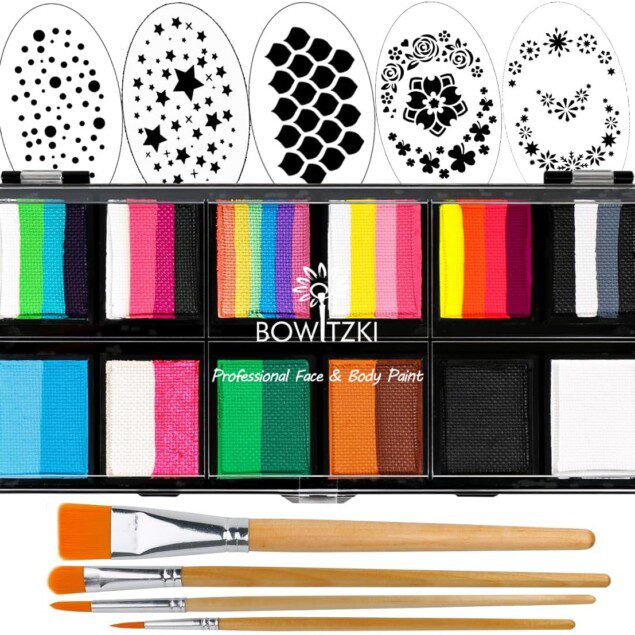Kit de peinture faciale professionnelle pour enfants et adultes : créez des œuvres d'art colorées en toute sécurité