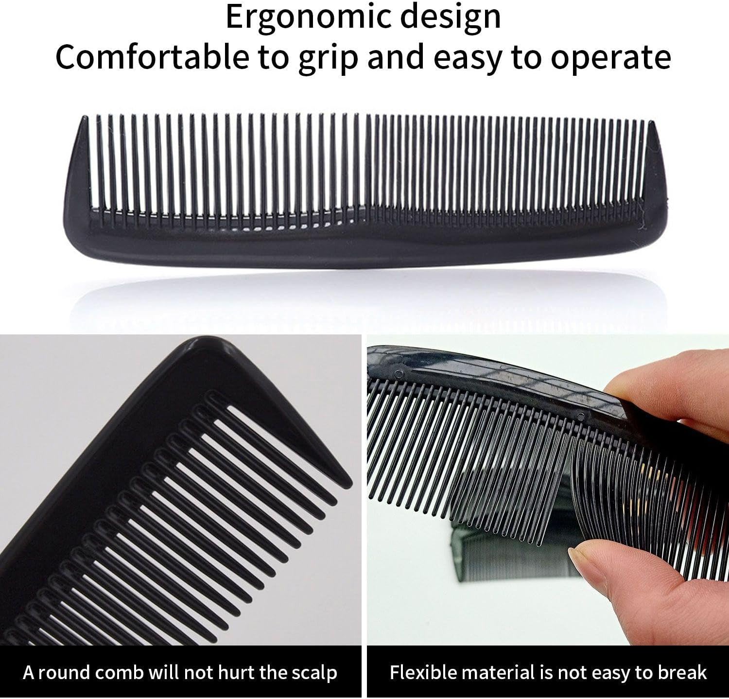 Peignes à cheveux : lot de 10 peignes en plastique pour homme et femme, pratiques et élégants – Image 3