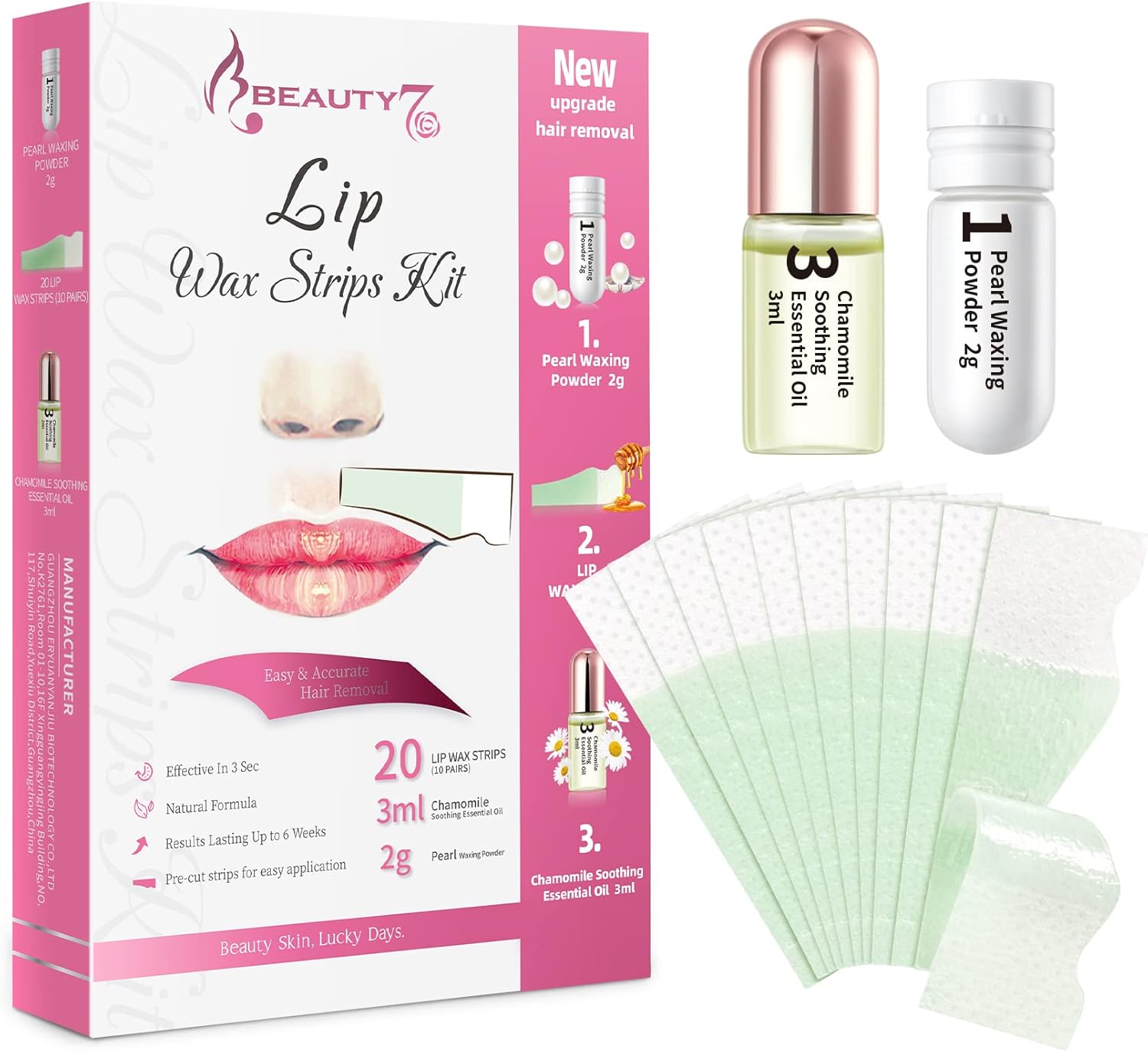 Bandes de cire froide dépilatoire pour les femmes : épilation efficace de la lèvre supérieure avec ingrédients apaisants