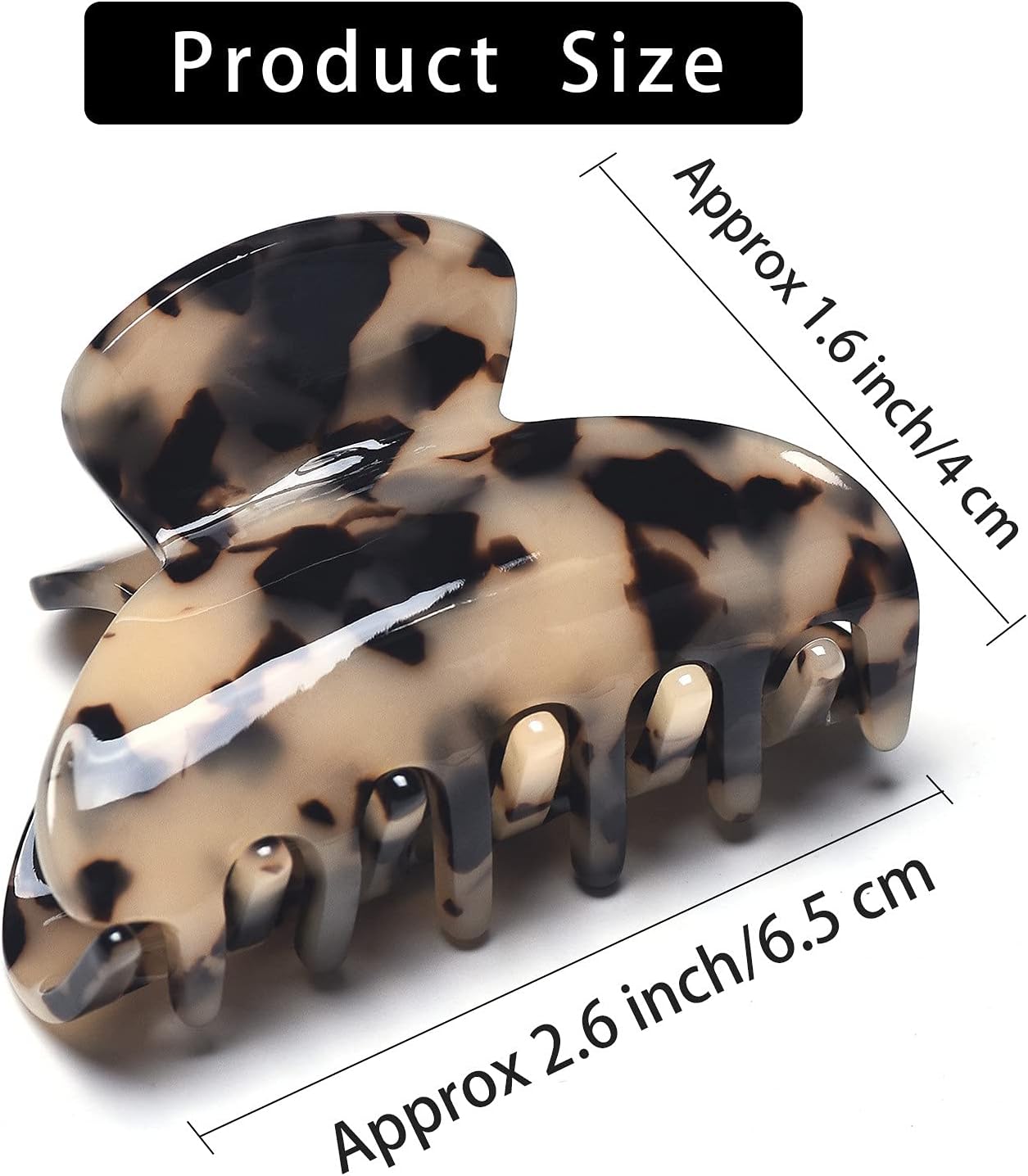 Pinces à cheveux antidérapantes : lot de 3 griffes élégantes pour femmes et filles Idéales pour un maintien parfait, disponibles en écaille de tortue et motifs léopard – Image 4