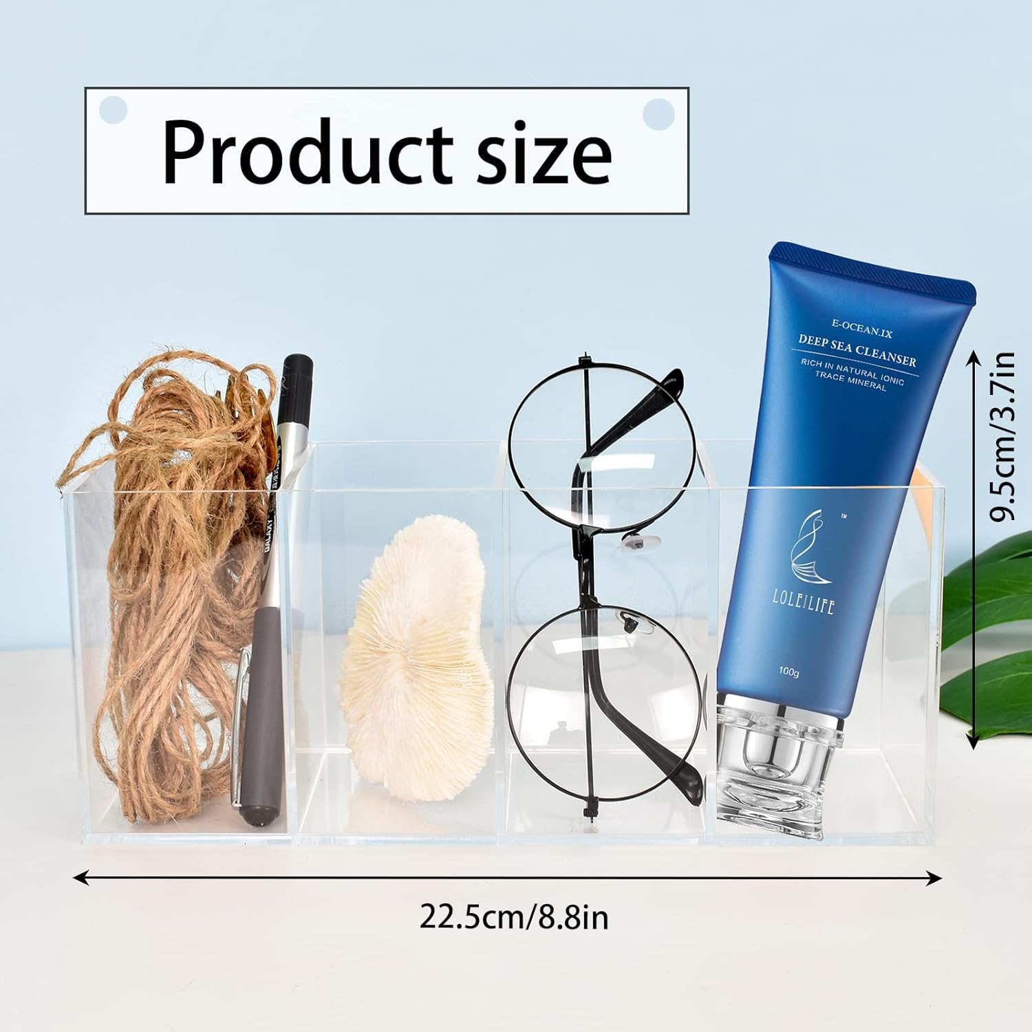 Organisateur de maquillage en acrylique transparent : le rangement idéal pour les passionnés de beauté Optimisez votre espace avec 4 compartiments pratiques pour pinceaux, poudres, vernis et bijoux – Image 2