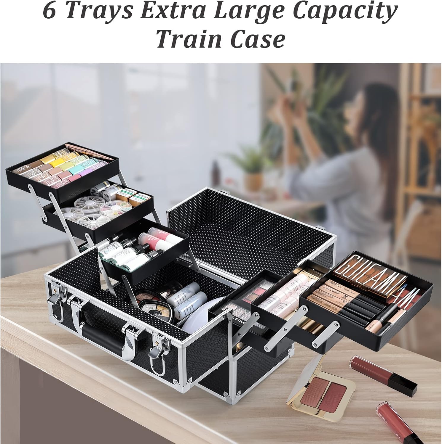 Mallette à maquillage professionnelle : rangement élégant pour les passionnées de beauté – Image 6