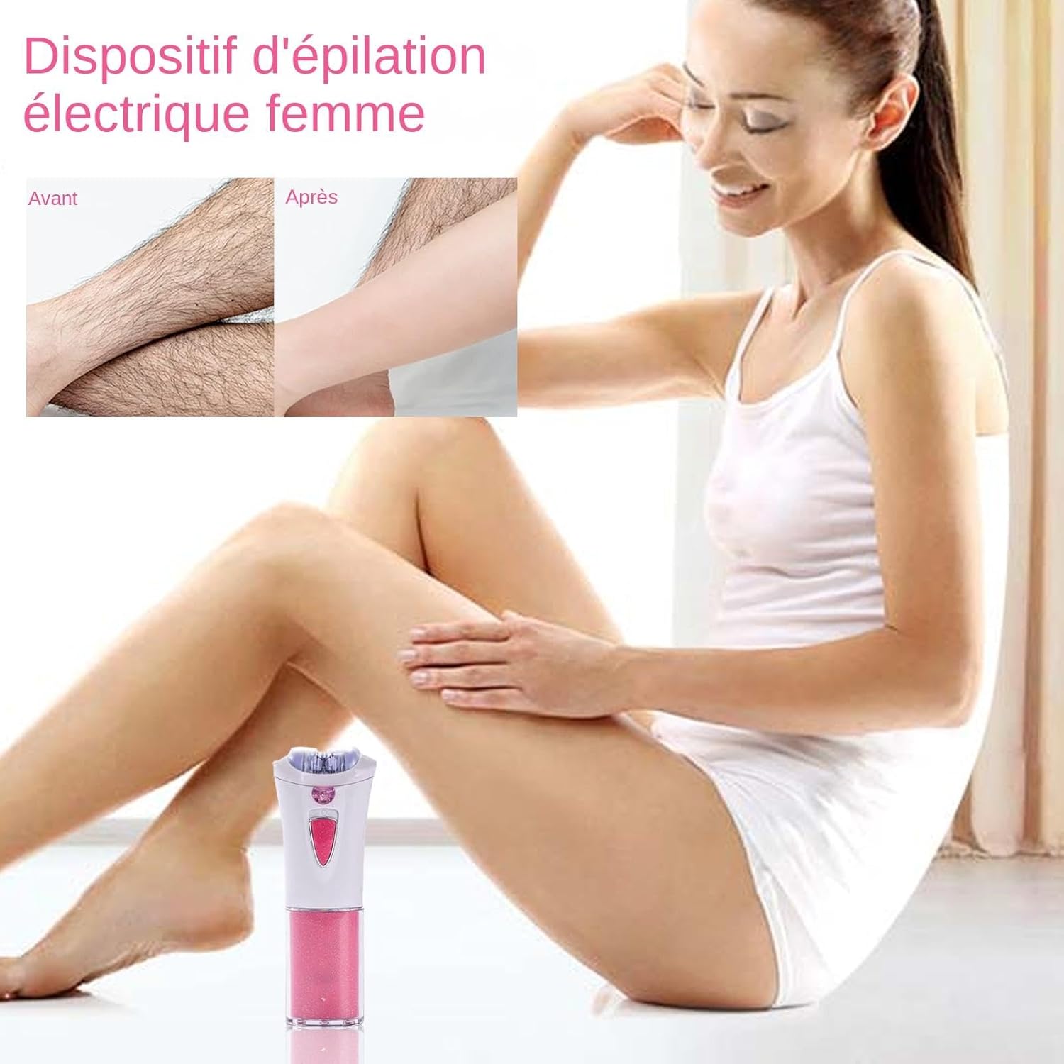 Épilateur pour visage femme : petit dissolvant électrique ergonomique pour une peau douce et lisse – Image 3