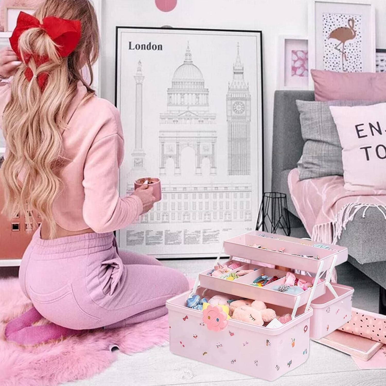 Rangement pour cheveux : boîte à bijoux élégante pour enfants, pratique et esthétique – Image 3
