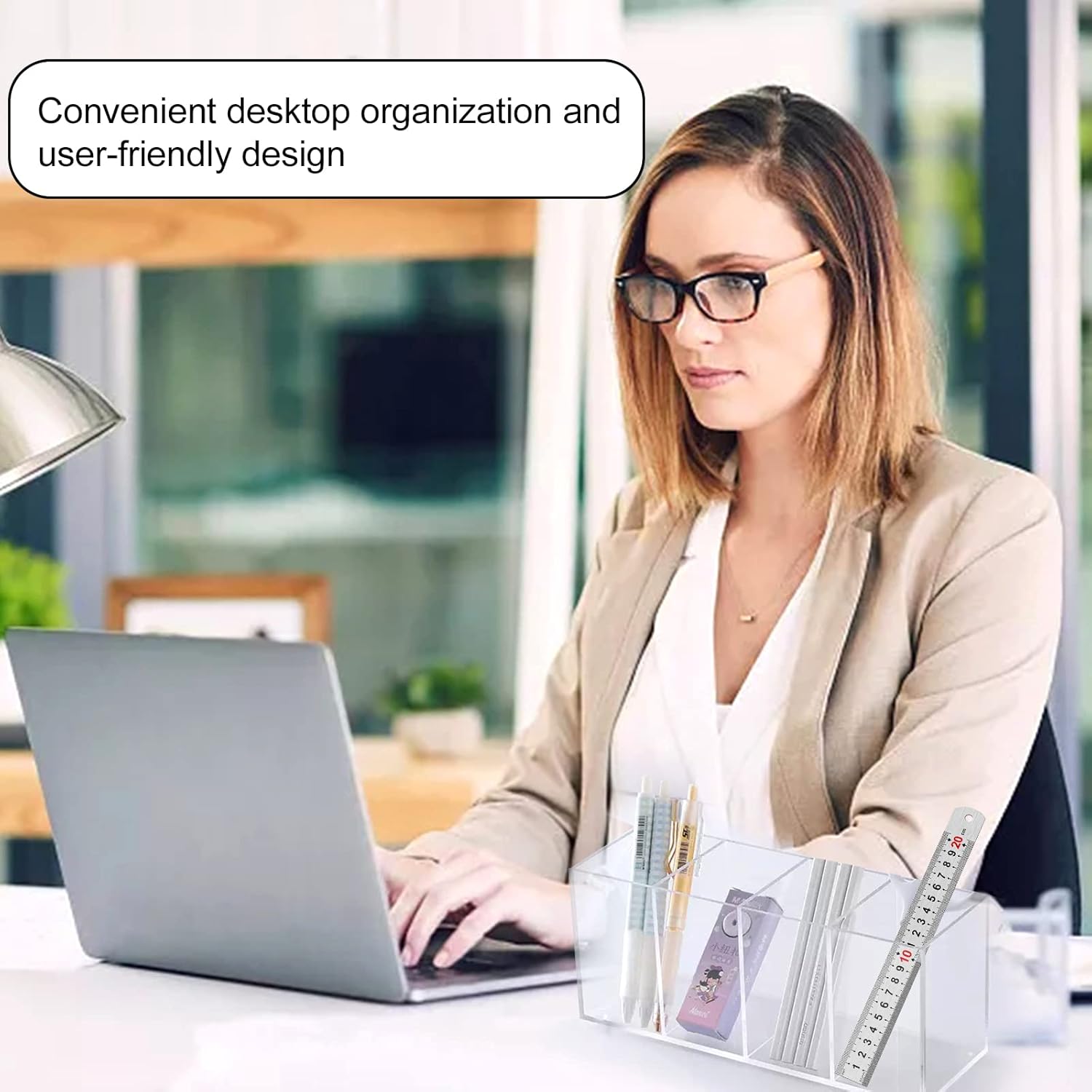 Organisateur de maquillage en acrylique transparent : le rangement idéal pour les passionnés de beauté Optimisez votre espace avec 4 compartiments pratiques pour pinceaux, poudres, vernis et bijoux – Image 5
