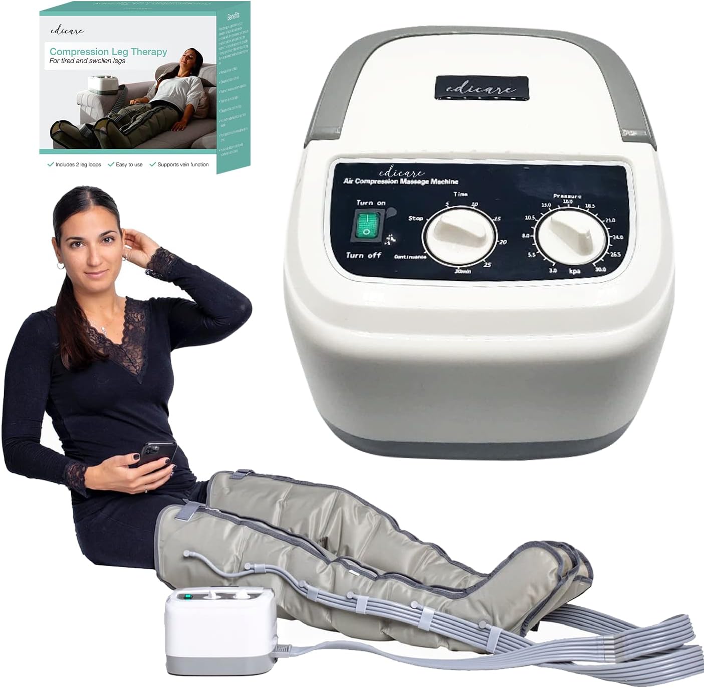 Bottes de pressothérapie : appareil de massage pour un drainage lymphatique efficace et une relaxation optimisée des jambes et pieds fatigués