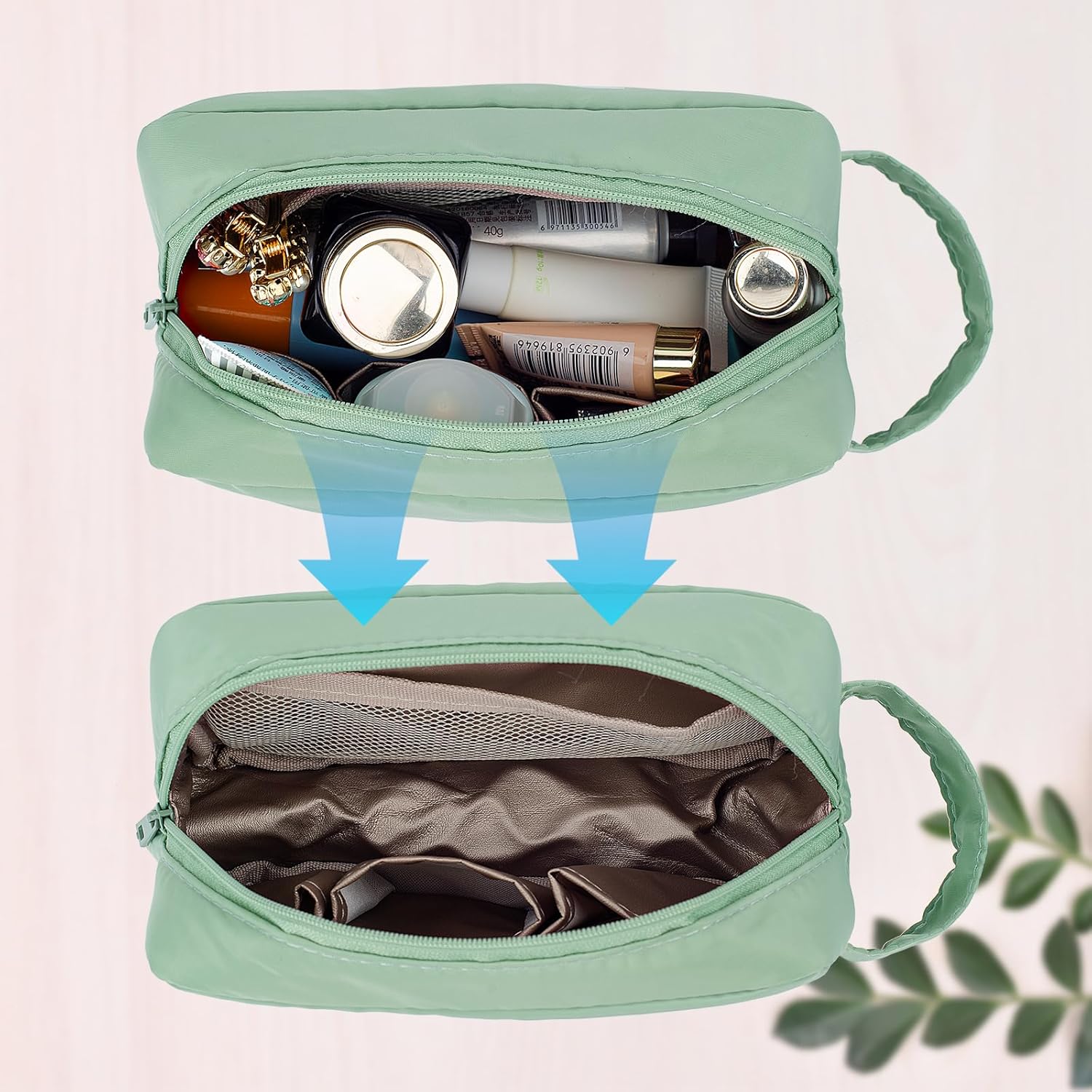 Grande trousse de maquillage pour femmes : élégance et praticité en voyage – Image 6