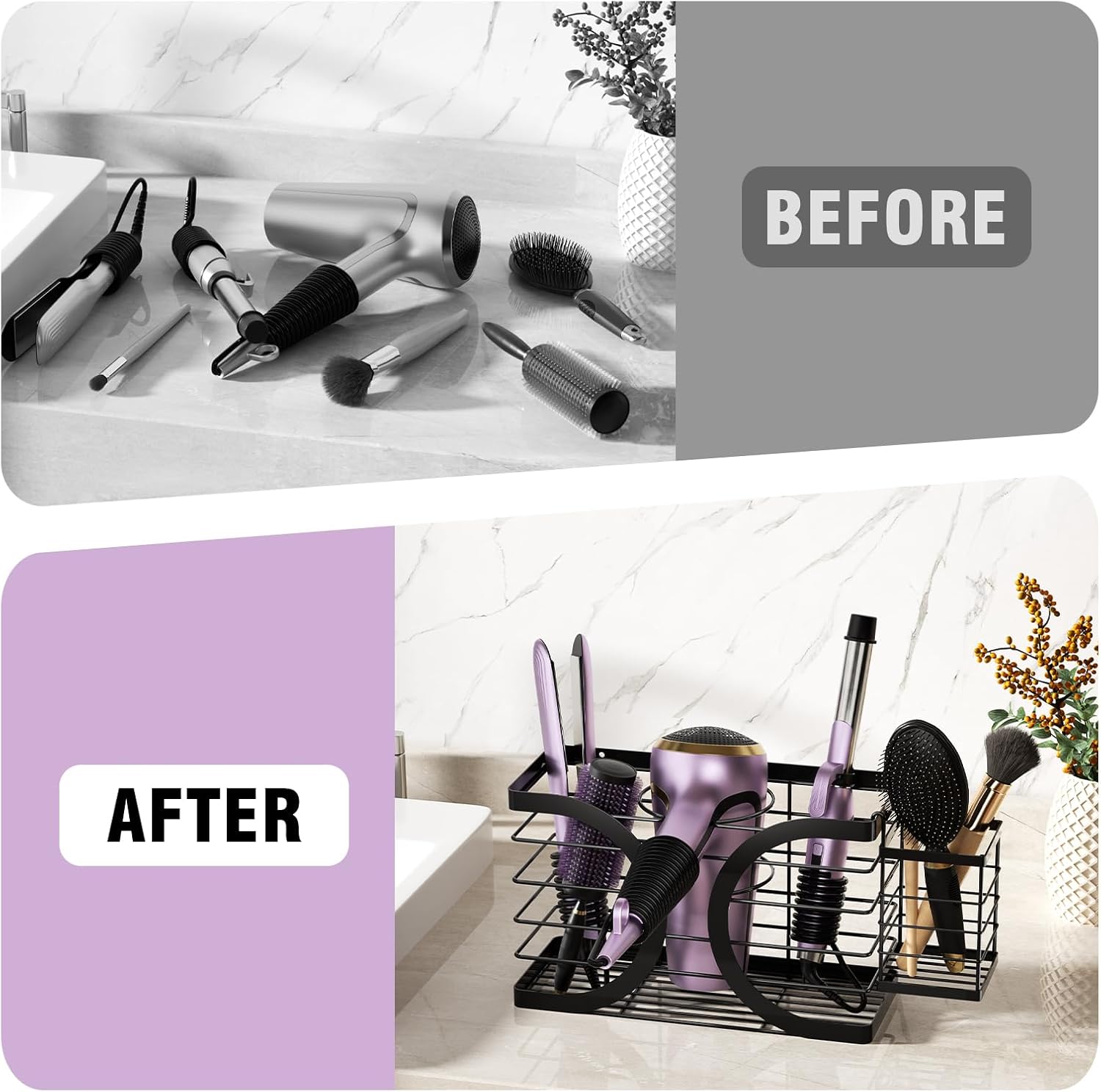 Support Élégant pour Sèche-Cheveux et Accessoires – Image 4