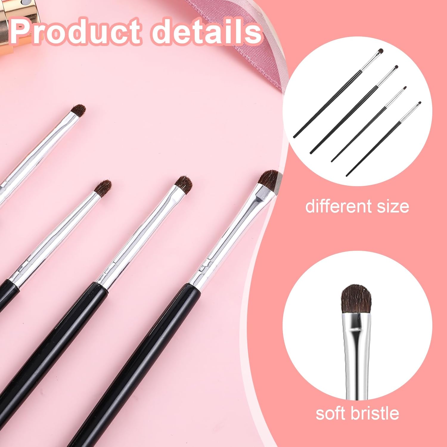 Lot de 8 pinceaux à eyeliner : mini pinceaux de maquillage pour les yeux, précis et polyvalents Pour les passionnés de maquillage, créez des looks impeccables avec notre pinceau ultra fin et plat, idéal pour eyeliner, fard à paupières, poudre, crème et correcteur liquide. – Image 3